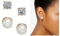 Charter Club Gold-Tone Colored Imitation Pearl 2-Pc. Set Stud Earrings, Created for Macy's
